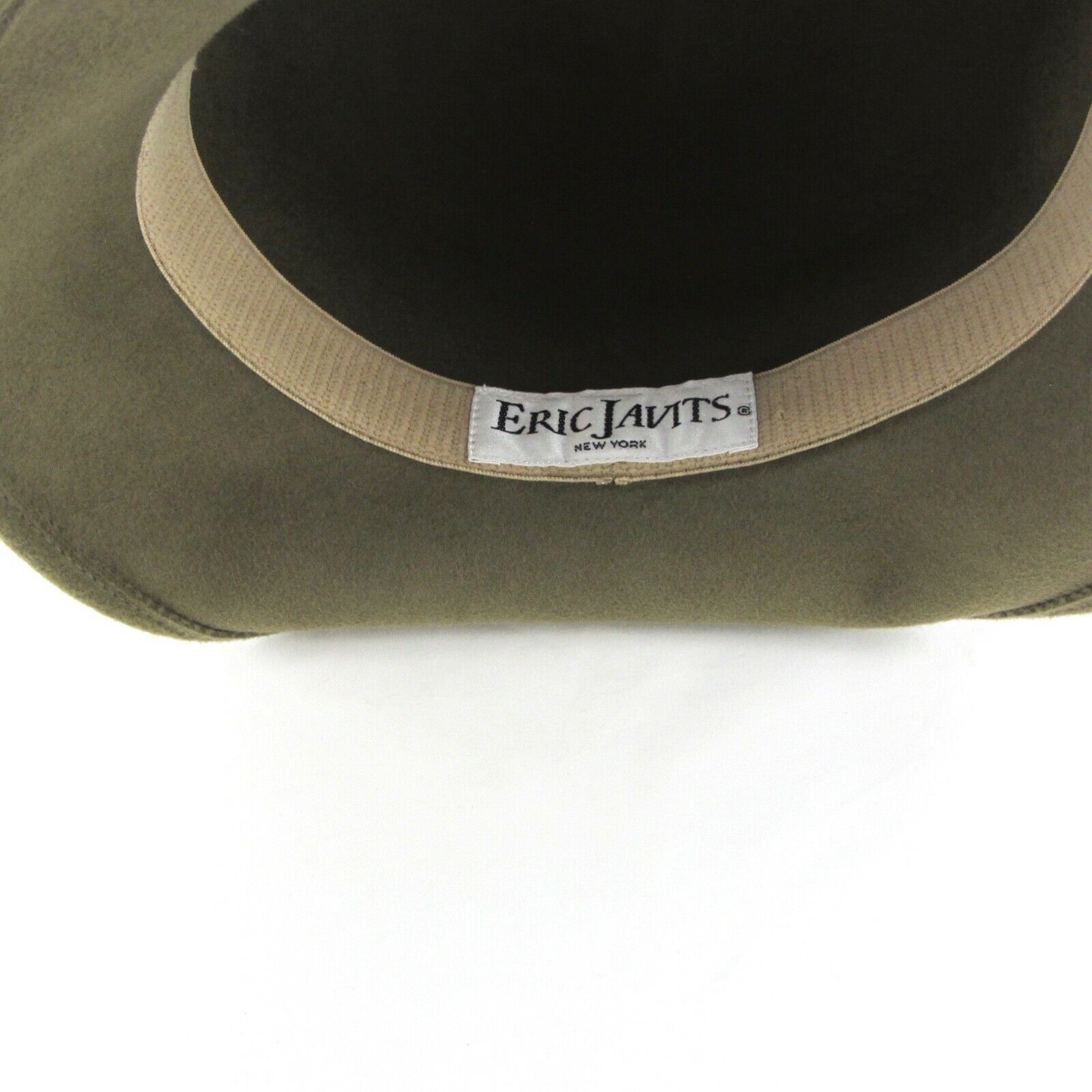 Eric Javits New York Olive Green Wool Hat Brown V… - image 7