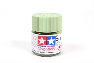 Tamiya 81721 XF-21 Sky Acrylic Mini Paint 10ml Small Bottle - US