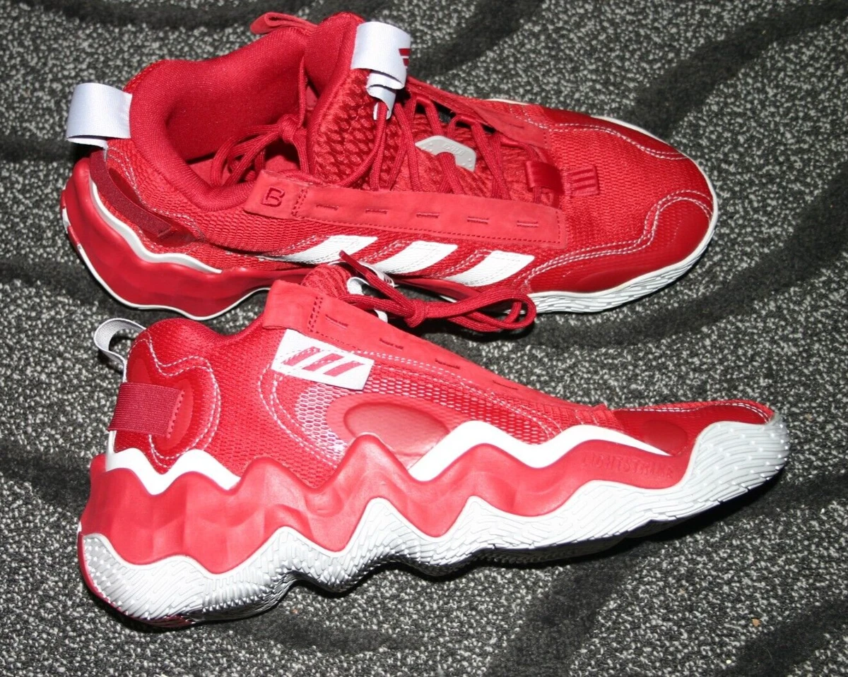 red and white adidas basketball shoes