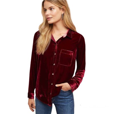 Maeve Anthropologie Women 6 Red Velvet 