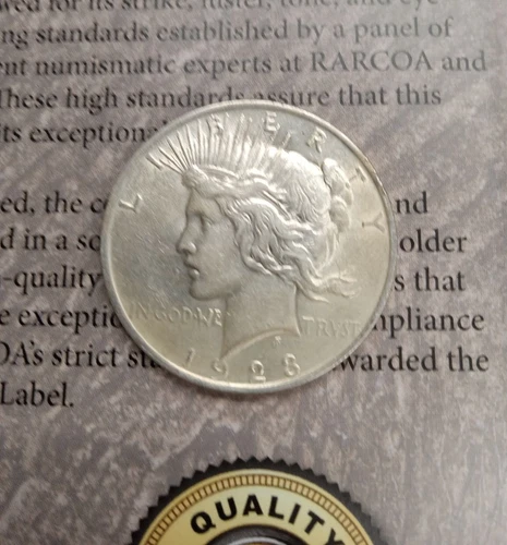 Silver Peace Dollar 1923 P Almost- AU  Very Nice TP-6480