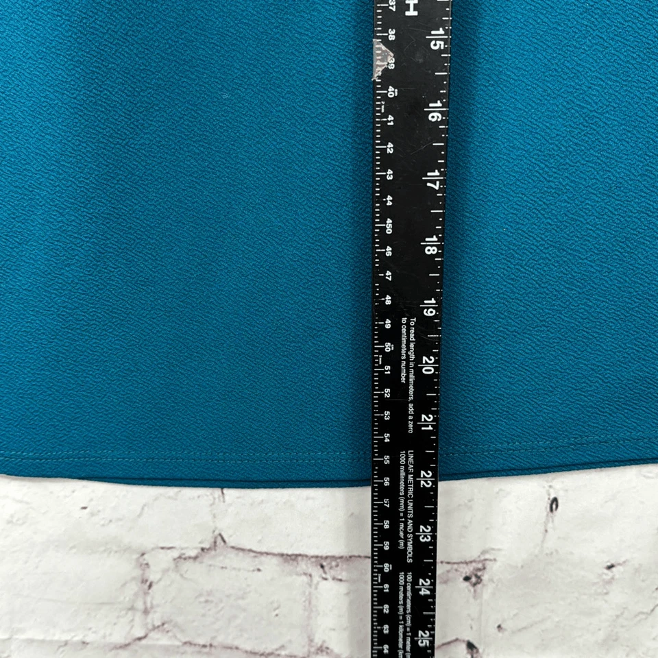 Falda Gilli para mujer grande L lápiz recto tirar elástico cordón azul verde azulado Foto 4 de 4