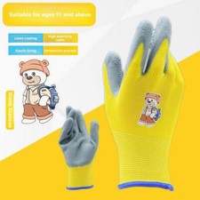 1Pair Kids Gardening Gloves for Age 2-11 Childrens Yard Cartoon Garden Glov A8A3