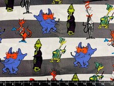 Tina Scrap 9"x21" Grinch Halloween Dr. Seuss Horton Costumes Cotton Fabric