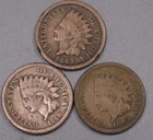 3 C/N  Indian Head Pennies 1860, 1862, 1963). #19