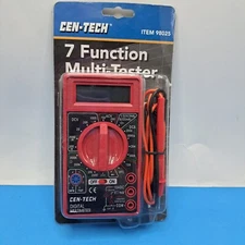 Cen-Tech 7 Function Digital Multimeter Multi-Tester Voltage Current Resistance