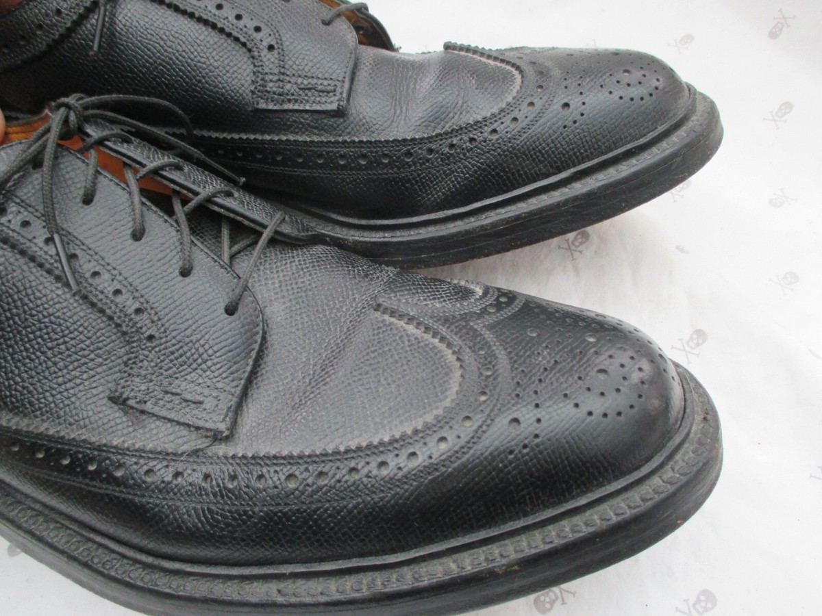 Florsheim Imperial Vintage Kenmoor Wingtip 5 Nail V Cleat Shoe Black 9 D 92604 Florsheim Imperial Black Wingtip 92604 Vintage 5 Nail V  main image 2