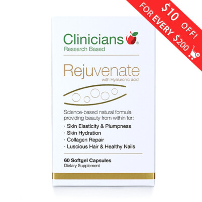 Clinicians Rejuvenate With Hyaluronic acid collagen 60 Caps  FREE SHIPPING