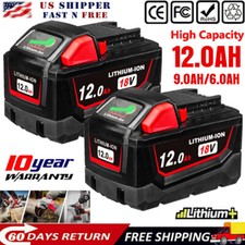18V 12.0AH Extended Capacity Battery For Milwaukee M18 Lithium XC 48-11-1890