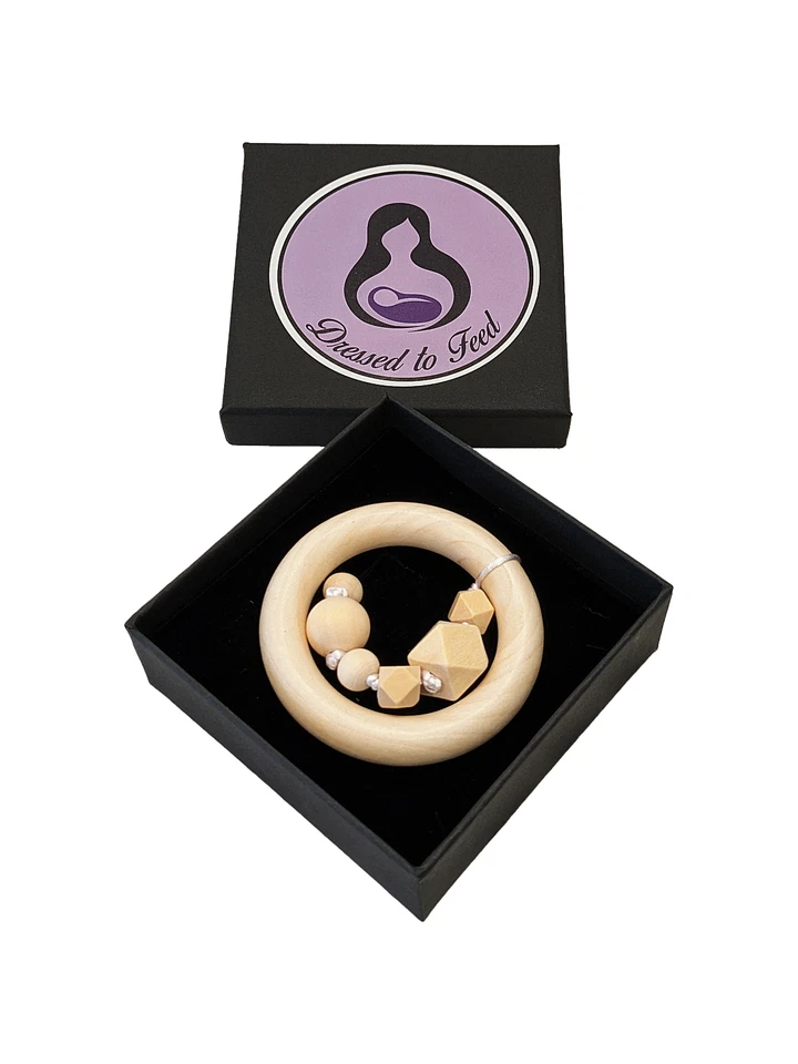 Colar de dentição de madeira para a mãe usar. Colar de enfermagem para inquietação. - Imagem 3 de 4