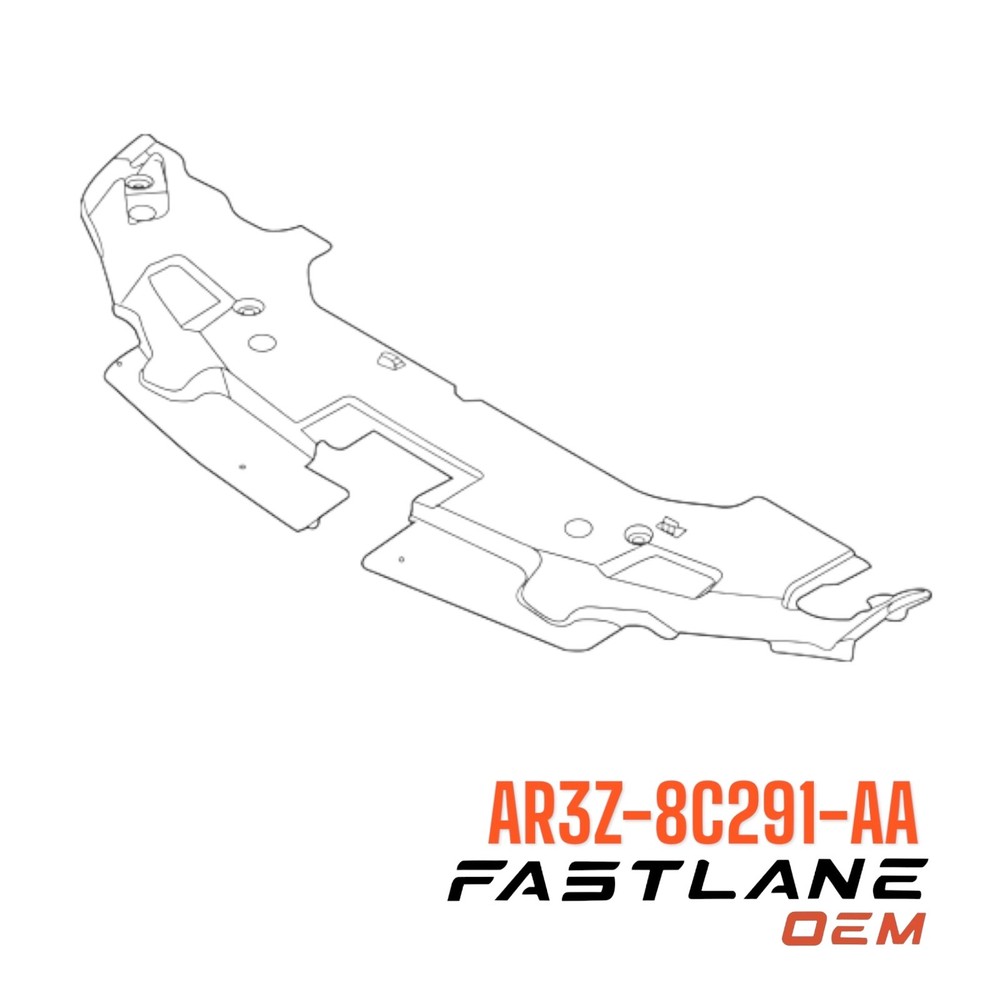 2010-2012 FORD MUSTANG FRONT RADIATOR COVER SHIELD NEW OEM AR3Z-8C291-AA