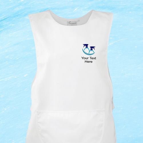 Individuell personalisierte TABARD Arbeitskleidung bestickt Firma TEXT Reinigungsschürze - Bild 5 von 21