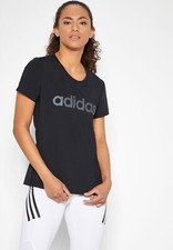 New Adidas Design 2 Move Logo Climalite Women  s Training Casual Tee T-Shirt M