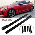 78.7'' Gloss Black Side Skirts Extension Rocker Panel For Kia Stinger Optima K5