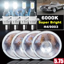 4pcs 5 34 5.75 Round Led Projector Headlights Hilo Beam H4 For Gmc Trucks