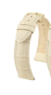 Hirsch Louisianalook alligator embossed 16mm watch band straps Bargains Deals