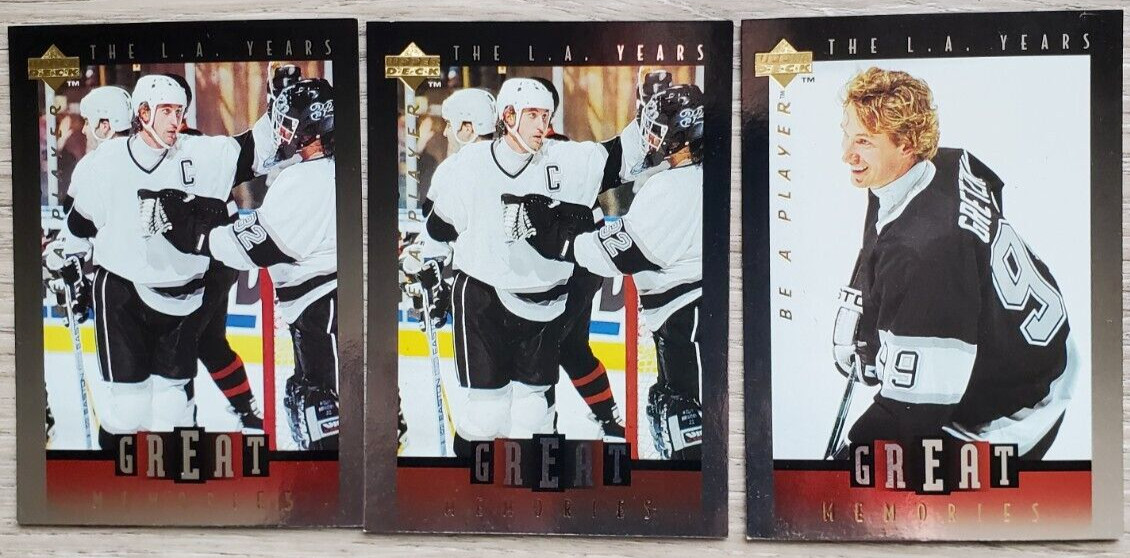 1995-96 Be A Player Wayne Gretzky Great Memories #GM03 & #GM10 - Quantity of 3