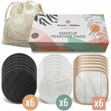 Make Up Face Care Reusable Cotton Pads Washable 18 Pcs Laundry Bag