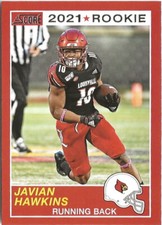 2021 Panini Score Javian Hawkins RC Rookie Card Louisville Cardinals. rookie card picture