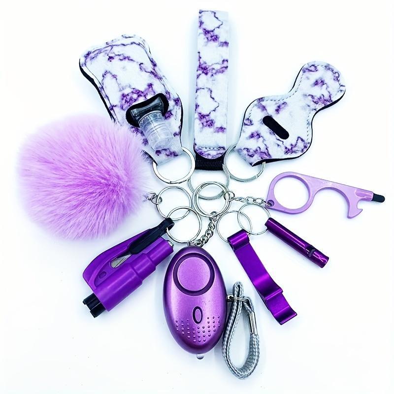 Safety Keychain Full Set Self Defense Security Keychain Set with Personal Alarm