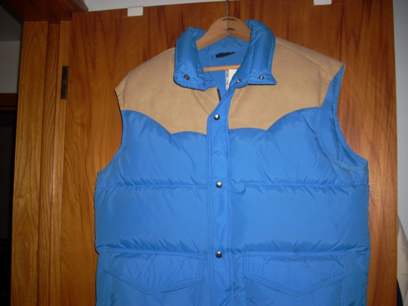 Vintage Blue Frostline Kit Vest Mens Medium Down Insulated Broomfield Col. READ. image 1