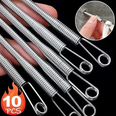 Flexible Drawstring Rope Threader Tool Spring Clip for Pants Hoodies Sewing DIY