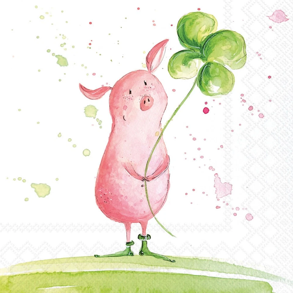 Ambiente Serviette Sweet and Lucky 20 Stück 33x33 cm Tischdeko Party - Bild 1 von 1
