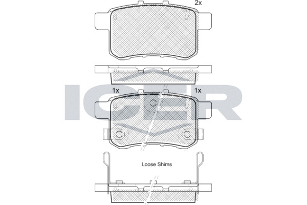 Bremsbelagsatz Hinten Nissin-System FüR Honda Accord IX Limo CR Viii CU Ab 08->-image