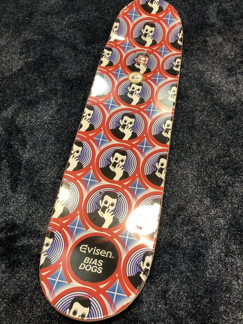 ろれEvisen skateboards x Bias dogs Evisen Bias Dogs Skateboard Deck 8.25