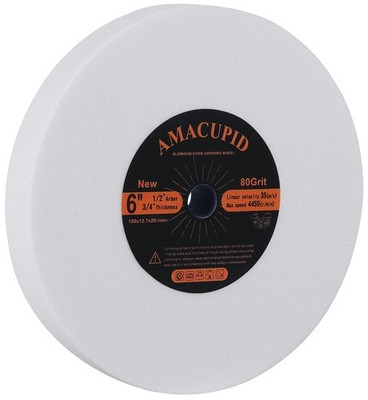 Bench Grinder Wheel 6 Inch White Aluminum Oxide Abrasive Grinding Wheels. For Sh