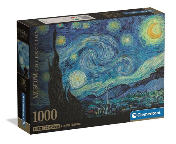 Clementoni Puzzle Collection -Museum The Starry Night Van Gogh 1000 (Us Import)-image