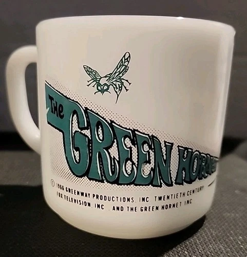 Vintage 1966 Federal Glass Green Hornet TV Series Mug With Kato Heat Proof