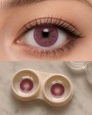 Compact Round Pink CONTACT LENS case 14mm