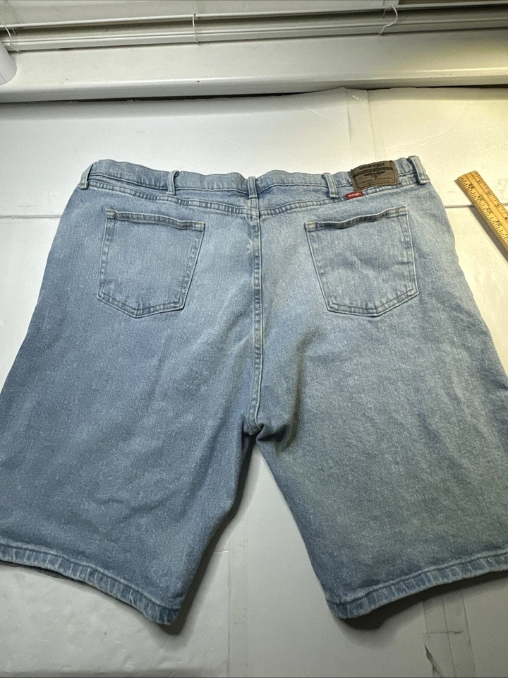 Wrangler Mens Denim Shorts Casual Western Blue Sz- 46 #2142 - Image 3 of 4
