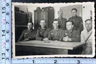 Soldier in Uniform Sitting at Table Vintage WW2 German BW Photo Snapshot