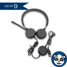 Lot of 9 Jabra HSC016 Evolve 20 UC Stereo USB Headset w/ Ear-Pads, A