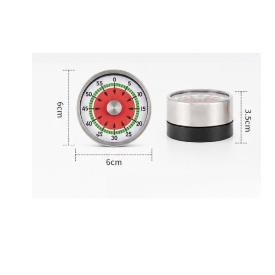 60-Minute Spring-Wound Timer with Bold 6cm and Red Remaining Time ...