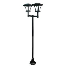 GardenKraft 19510 Twin Head Solar Powered Lamp Post Garden Light / 1.7m Tall/...