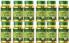 Garlic Oil 5000 MG 12 X100=1200 softgels 🫀 Cardiovascular Cholesterol Health