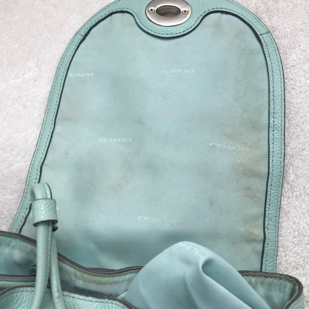 COACH Backpack Mint Green Leather 37582 Japan A-251215-14 thumbnail 20