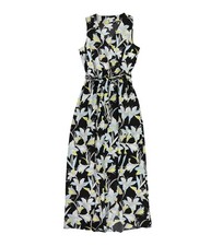 bar III Womens Floral Printed Wrap Maxi Dress, Black, Medium