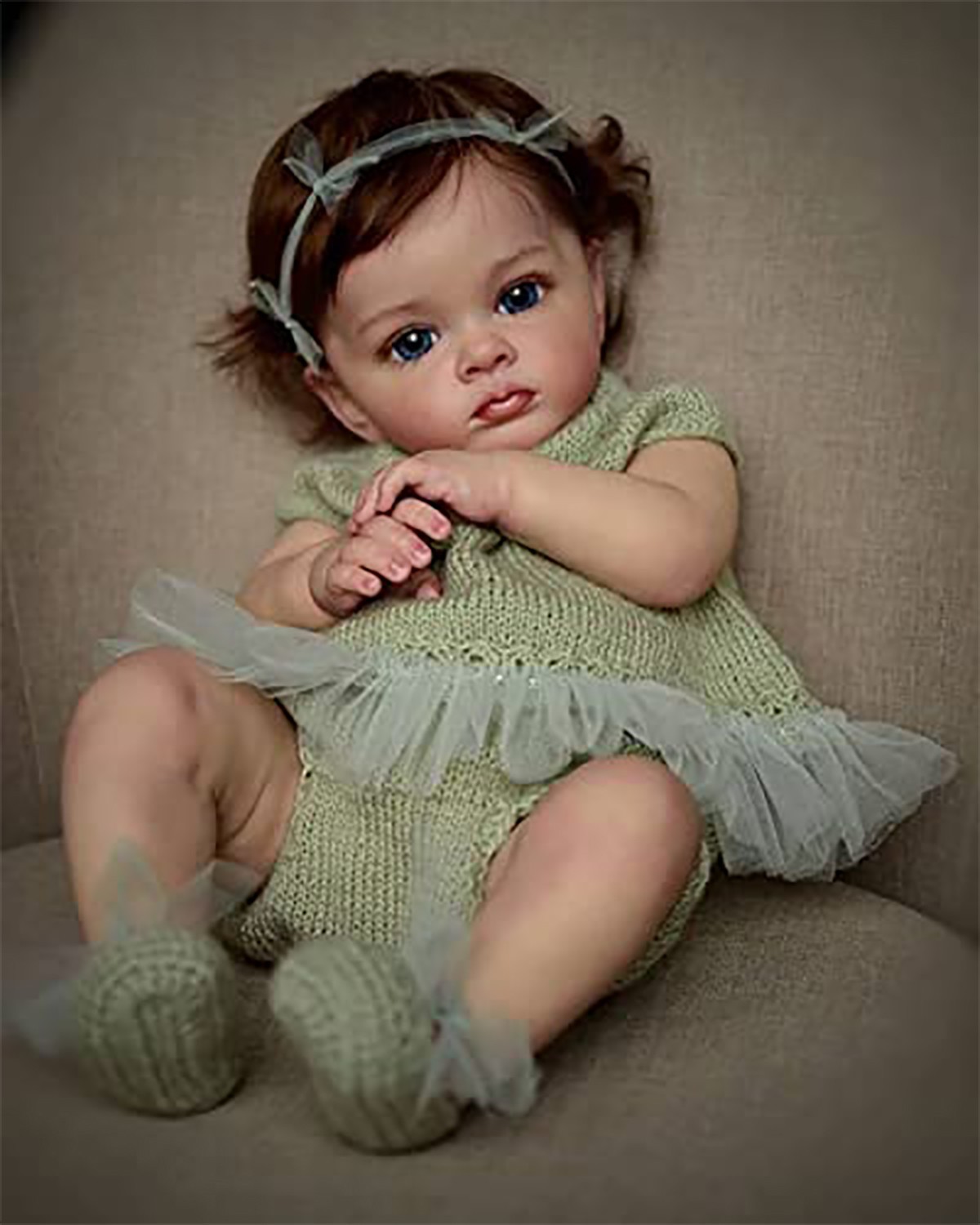 22&ldquo;girl Real Life Vinyl Silicone Handmade Newborn Doll Gif