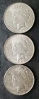 1922, 1924, and 1926 D $1 Peace Silver Dollars