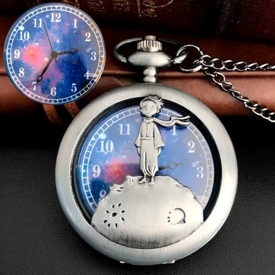 Taschenuhr NEU Le Petit Prince Vintage Style Silber Pocket Watch (Ref2b)