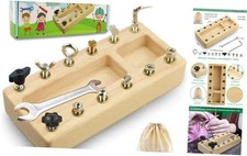 Wooden Montessori Screwdriver Board Set - Wooden Toy Tool for 3-4 Year - Model 3