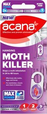 Acana Hanging Moth Killer 2 pack For Wardrobes - Max Performance - Kills in 24 