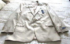 Ralph Lauren Men's 100 Wool Beige Plaid Blazer Jacket 54 R - NEW WITH TAGS