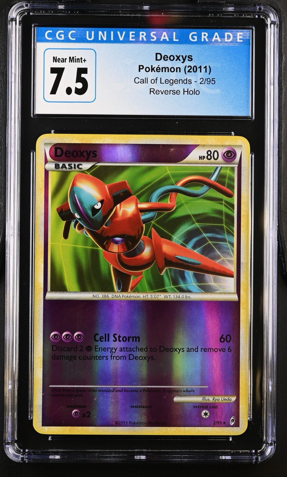 CGC 7.5 Deoxys 2/95 2011 Call of Legends Holo Pokémon TCG *+1 EXTRA SLAB FREE*