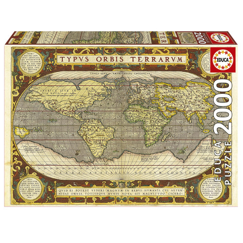 - New Maps - Map of The World - 2000 Piece Jigsaw Puzzle - Puzzle Glue Includ...