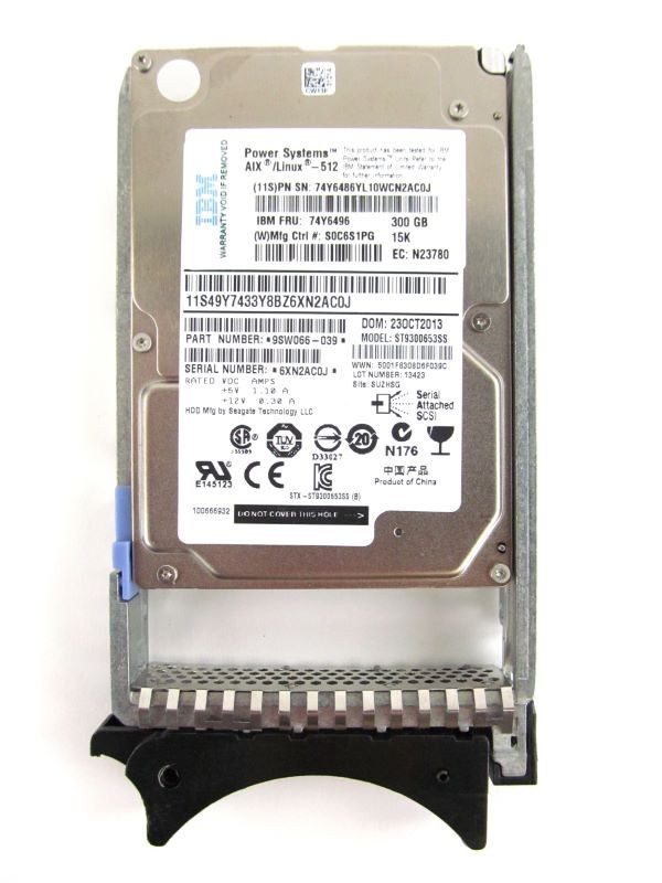 rarimiページ IBM 74Y6496 300GB 15K SAS SFF-1 HDD Hard Drive AIX/Linux